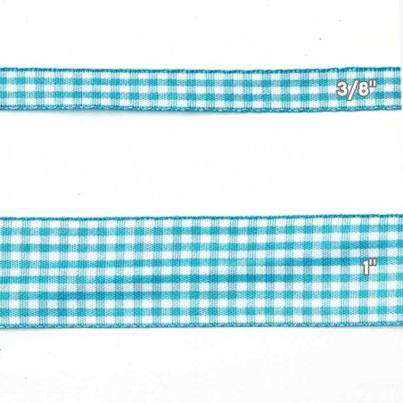 CINTAS GINGHAM 1" AQUA  50yd