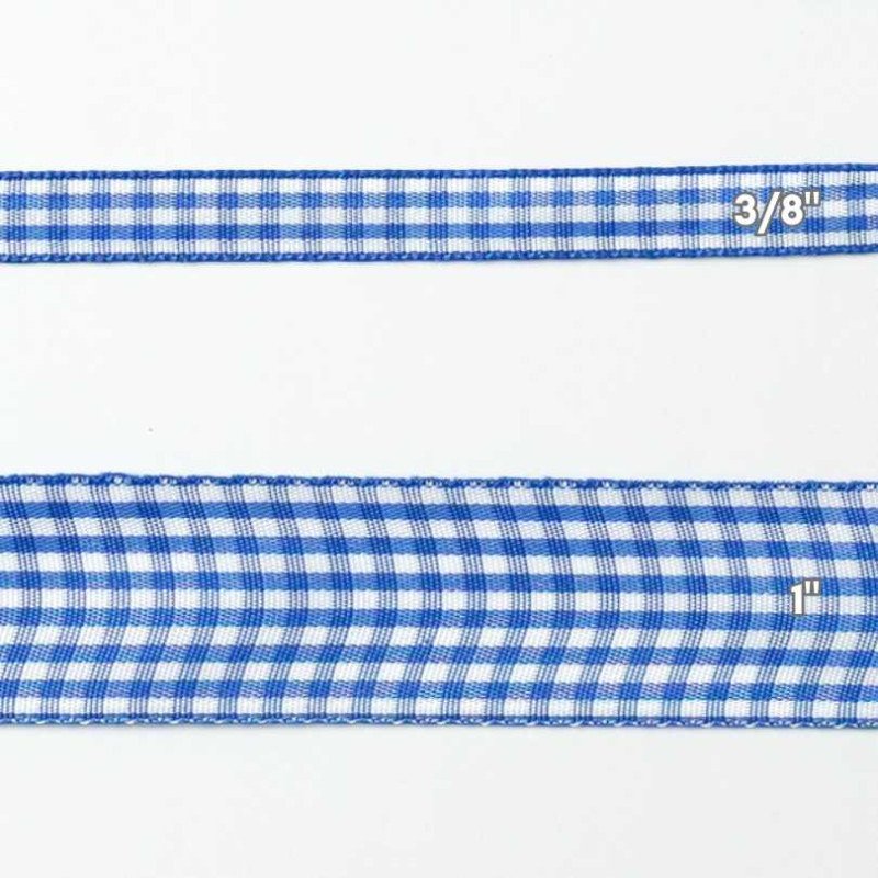 CINTAS GINGHAM 1" AZUL  50yd