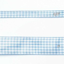 CINTAS GINGHAM 1" CELESTE  50yd