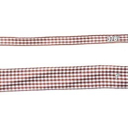 CINTAS GINGHAM 1" CHOCOLATE 50yd