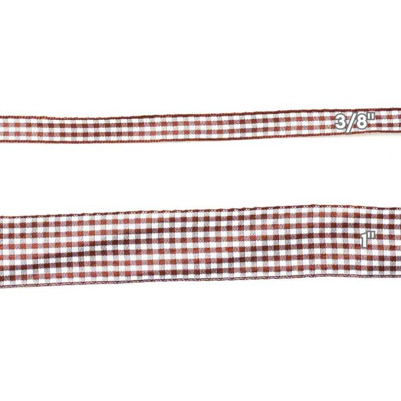 CINTAS GINGHAM 1" CHOCOLATE 50yd
