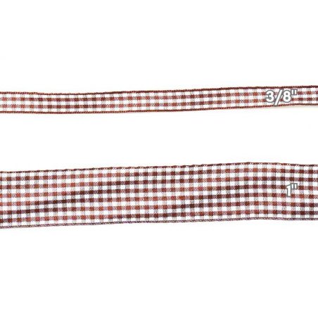 CINTAS GINGHAM 1" CHOCOLATE 50yd