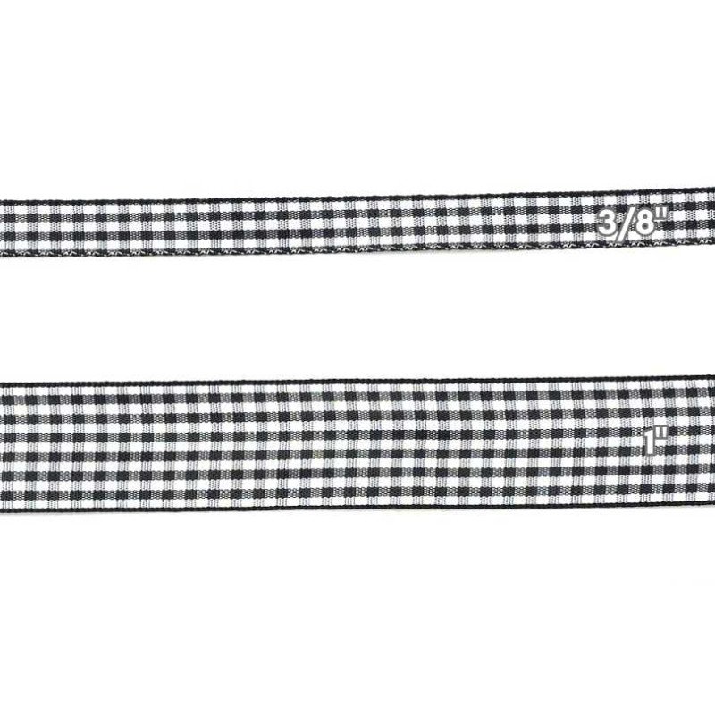 CINTAS GINGHAM 1" NEGRO  50yd