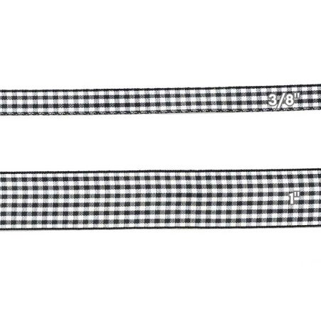CINTAS GINGHAM 1" NEGRO  50yd