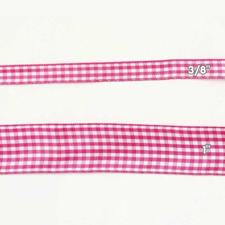 CINTAS GINGHAM 1" FUCSIA 50yd