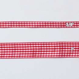 CINTAS GINGHAM 1" ROJO 50yd