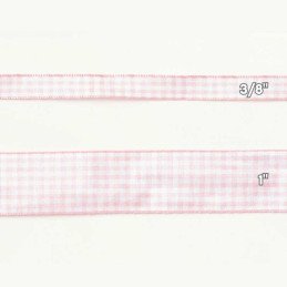 CINTAS GINGHAM  3/8" ROSADO 50yd