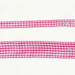CINTAS GINGHAM  3/8" FUCSIA  50yd