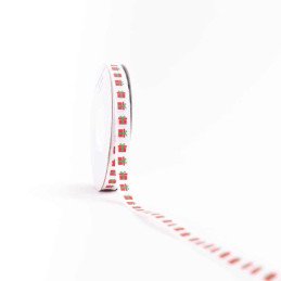 CINTA NAVIDAD GRO 1CM BLANCO-REGALO 25yd NAV-172