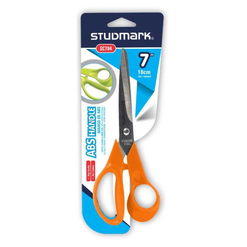 TIJERAS ABS 7" NARANJA (SC704) STUDMARK
