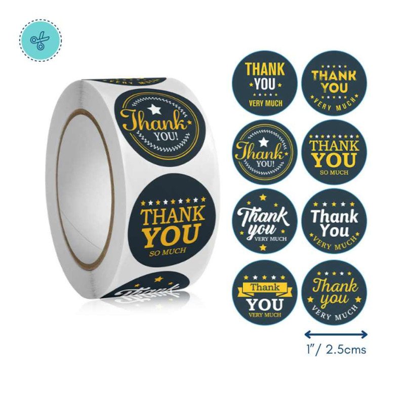 STICKERS THANK YOU (GANAD.), K-214, 500UND, 1"