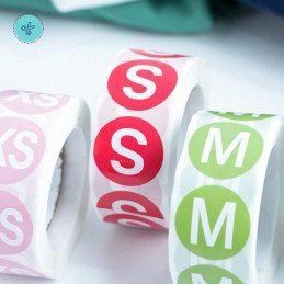 STICKERS TALLA S, 500UND, 1"