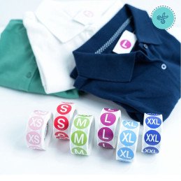 STICKERS TALLA XXL, 500UND, 1"