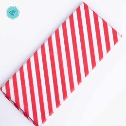 TISSUE RAYA ROJO- BLANCO, 10pliegos, 20x26"