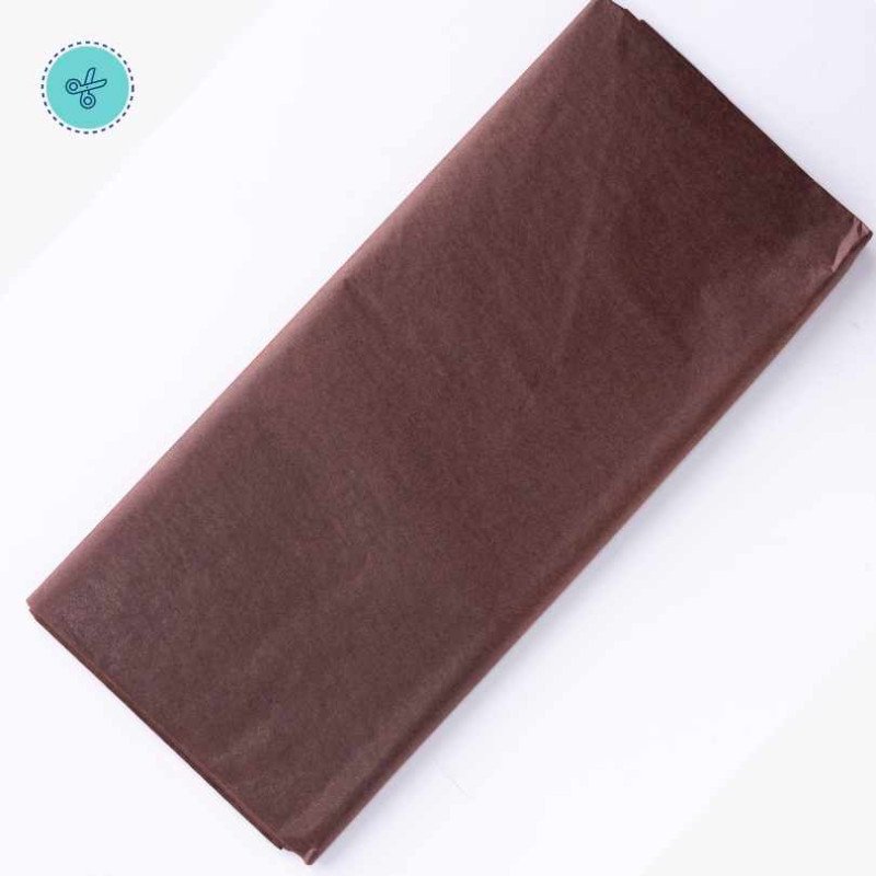 TISSUE LISO CHOCOLATE, 10 pliegos, 20x26"