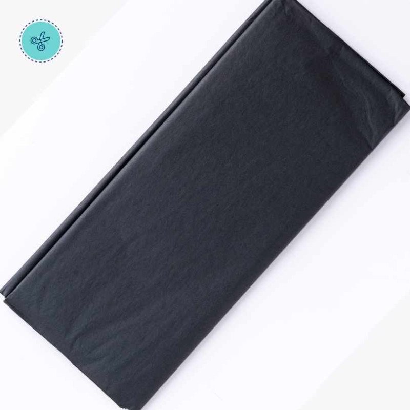 TISSUE LISO NEGRO, 10 pliegos, 20x26"