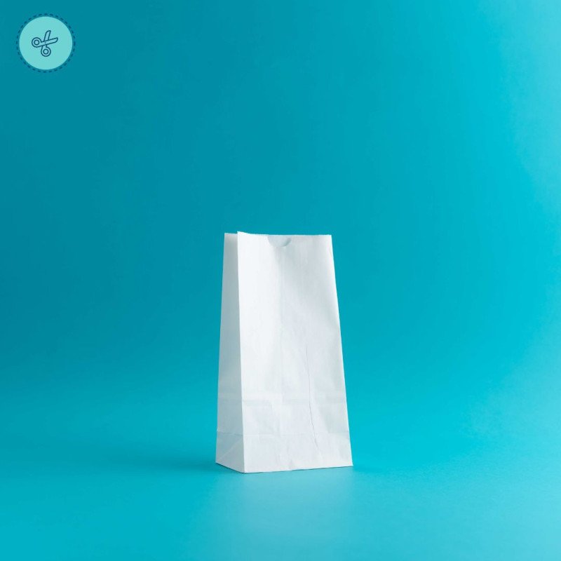 BOLSAS PAPEL DELI NO.2 BLANCO11X21.5X6.5 cm (50und)