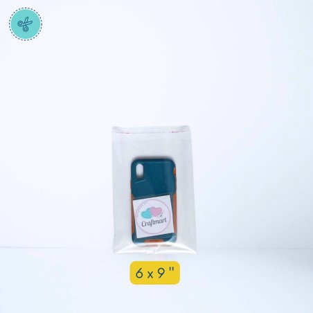 BOLSA CELOFAN CON ADHESIVO 6 x 9"/15x23cm (100UND)