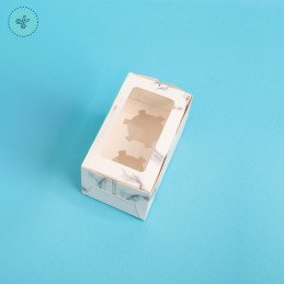 CAJAS DE 2 CUPCAKES MARMOL 6.3 X 2.9 X 3.5" (12UND)