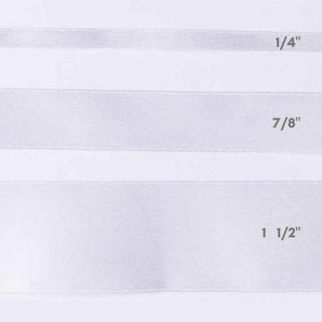 CINTA SATIN 7/8" BLANCO  25yd