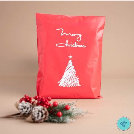 MAILER BAG NAV ROJA MERRY 10X13"- 25.5X33CM (20UND)