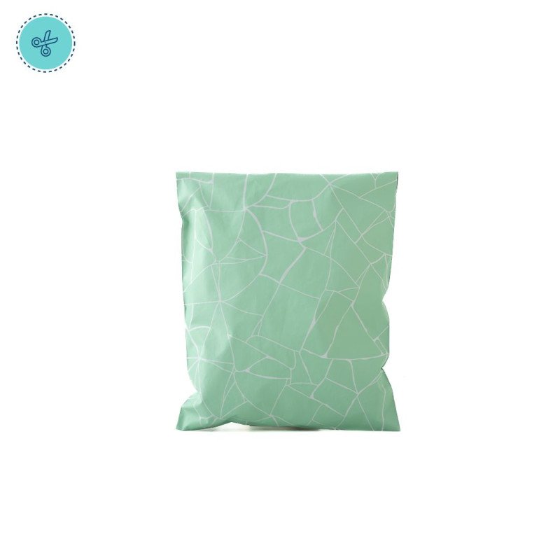 MAILER BAG ESTAMPADA AQUA 10X11.4"- 25.5X29CM (50UND)