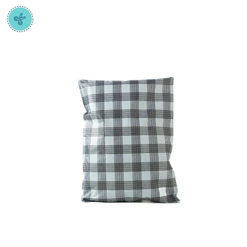 MAILER BAG ESTAMPADA CUADROS 10X13"- 25.5X33CM (50UND)