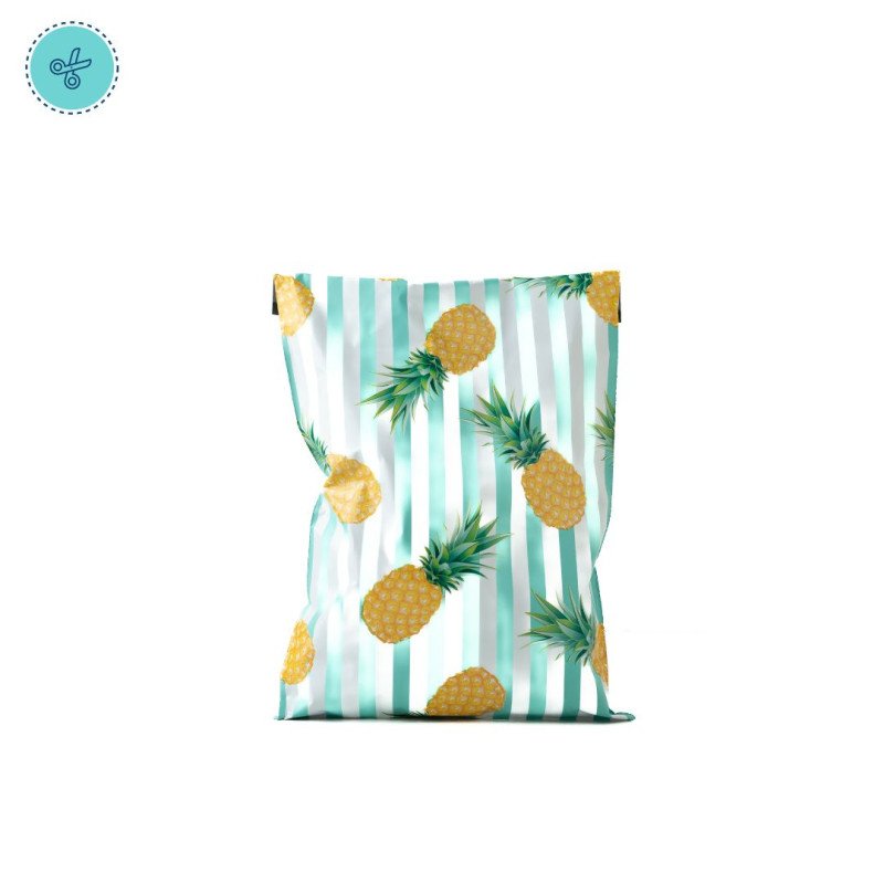 MAILER BAG ESTAMPADA PIÑA 10X13"- 25.5X33CM (50UND)