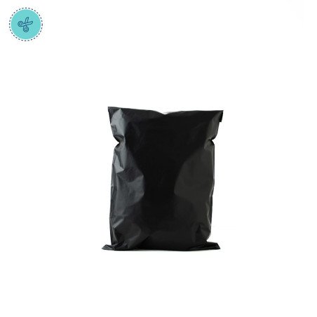 MAILER BAG L NEGRO 12.6X17.7" -32X45CM (100UND)