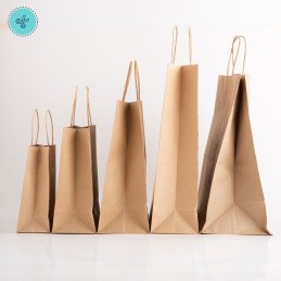 BOLSA PAPEL ASA KRAFT XL VERTICAL 30X42X12CM (12UND)