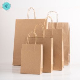 BOLSA PAPEL ASA KRAFT L 25X33X13CM (12UND)