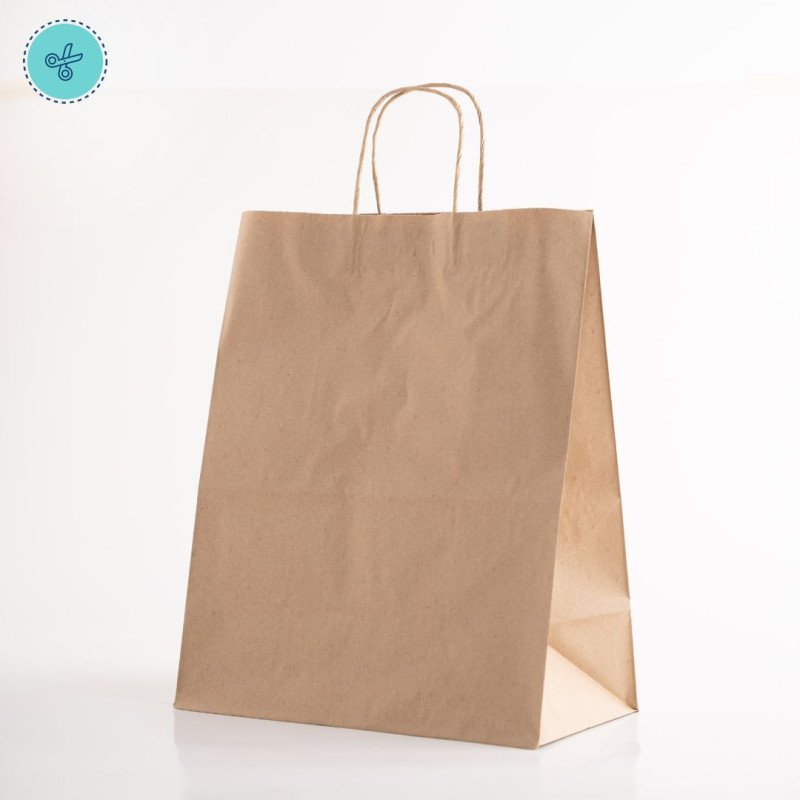 BOLSA PAPEL ASA KRAFT XXL 33X40.5X18CM (12UND)