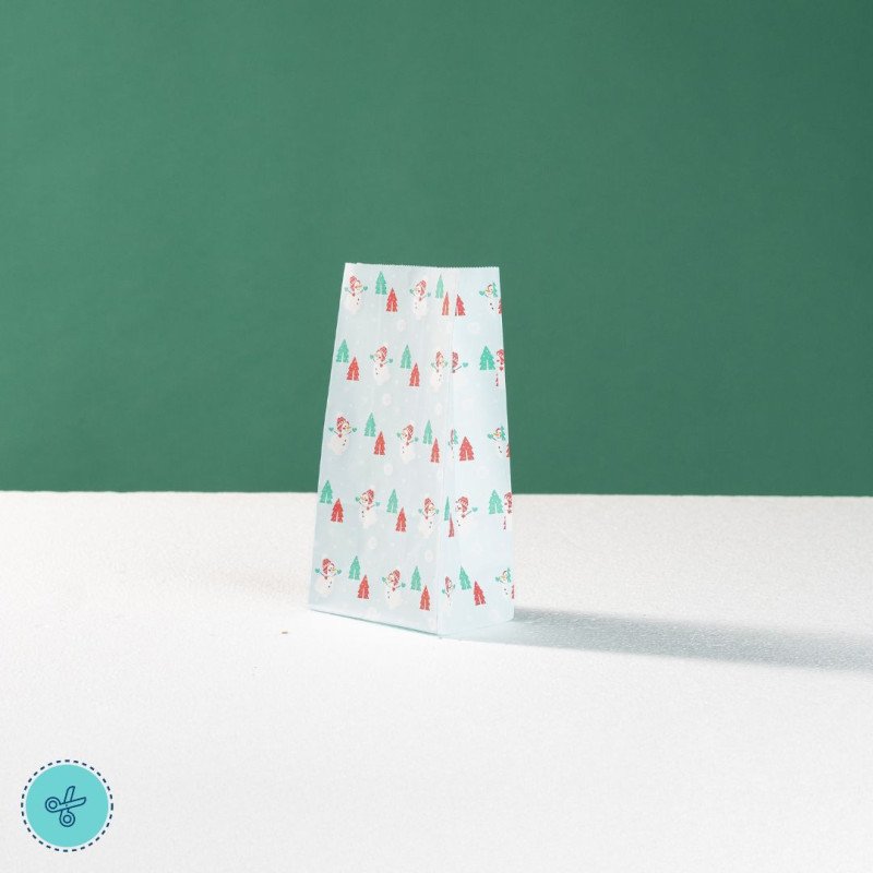 BOLSAS NAVIDAD DELI MUÑECO DE NIEVE 12X23X7.5CM (12UND)