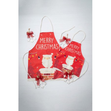 DELANTAL DE NAVIDAD SANTA ADULTO