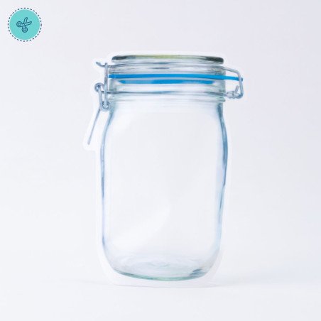 MASON JAR GRANDE AZUL 50UND