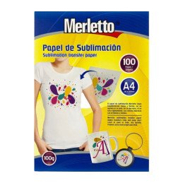 PAPEL DE SUBLIMACION MERLETTO A4 - 100 HOJAS
