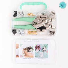 KIT DE PERFORADORA Y OJALES 3mm y 5mm