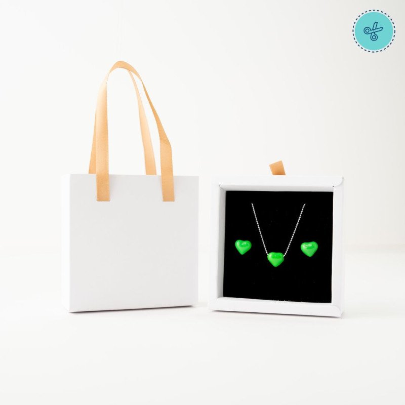 CAJAS LINEA JOYERIA, COLOR BLANCO, 10x10x3.5cm (12UND)