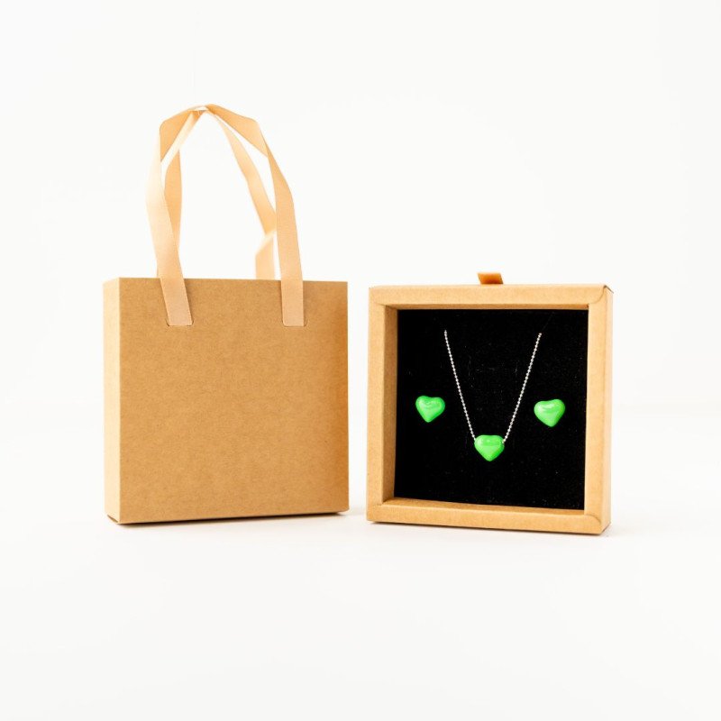 CAJAS LINEA JOYERIA, COLOR KRAFT, 10x10x3.5cm (12UND)