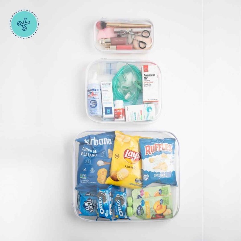 ESTUCHE MULTIUSO TAPA DURA TRANSP. L 35.5 X 31 X 4.8 CM