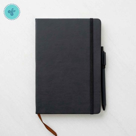 SET DE LIBRETA Y BOLÍGRAFO NEGRO MATCH DUO 8.5" X 5.5"