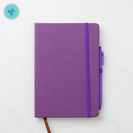 SET DE LIBRETA Y BOLÍGRAFO MORADO MATCH DUO 8.5" X 5.5"