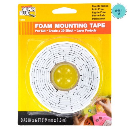 TAPE DOBLE CONTACTO PRECORTADO, 6 ft