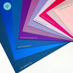 CART PERLADA AZUL LAVANDA 290GR 12"X12"