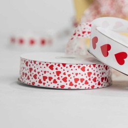 CINTA PAPEL CORAZONCITOS CHICOS 32MM 1 1/4" 100 YRDS