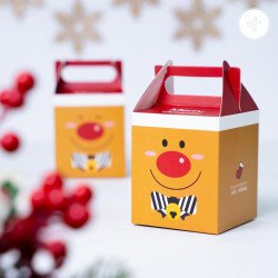 CAJA CON ASA NAVIDAD RENO, PB002 10x9x9cm (6UND)