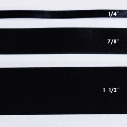 CINTA SATIN 1 1/2" NEGRO 25yd