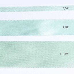 CINTA SATIN 1/4" VERDE PASTEL 50yd