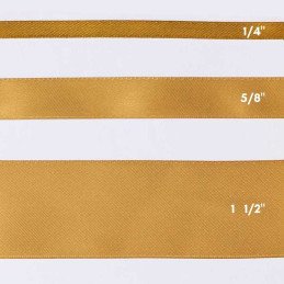 CINTA SATIN 1/4" DORADO 50yd