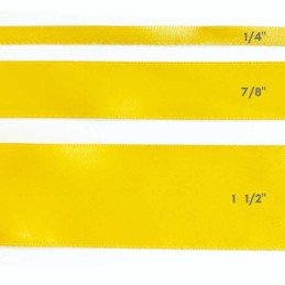 CINTA SATIN 1/4" AMARILLO SOL 50yd